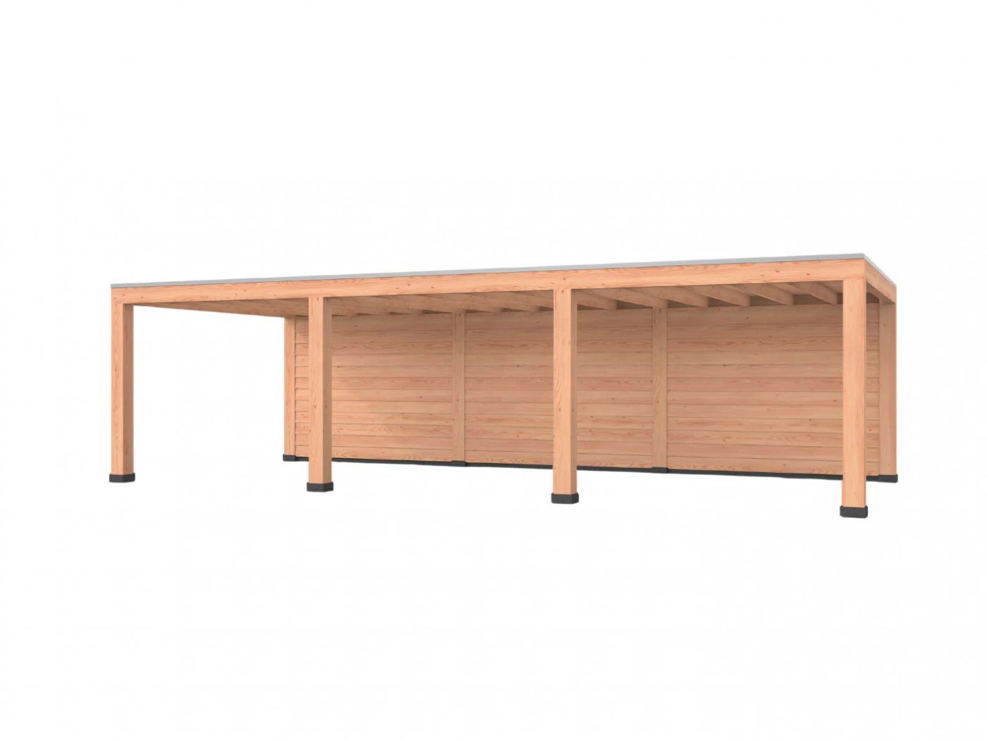 Douglas overkapping, 900 x 400, met achterwand, Westwood Robuust - Afbeelding 1